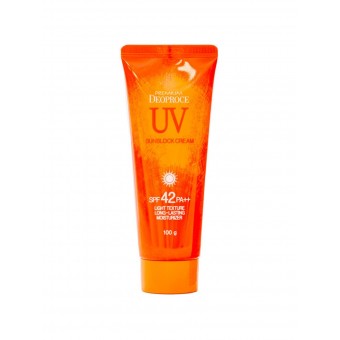 Deoproce UV Sun Block Cream SPF 42+ PA++ - Солнцезащитный крем для лица и тела